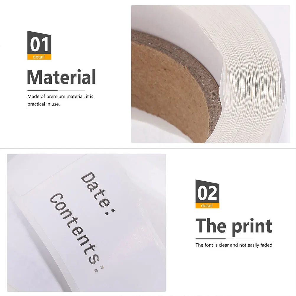 

Labels for Organizing Food Storage Stickers Jelly Jar Containers White Copper Plate