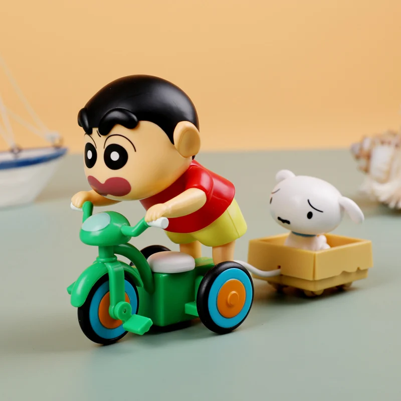 Autêntico lápis shin chan dinâmico nova vida série caixa cega pode ser artesanal relógio na moda brinquedo presente bonito ornamento presente