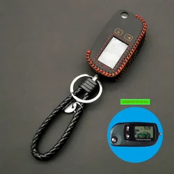 Leather Key Case for Tomahawk TW9010 TW9020 TW9030 Uncut Blade Fob Cover TW 9010 Folding Car Flip Remote