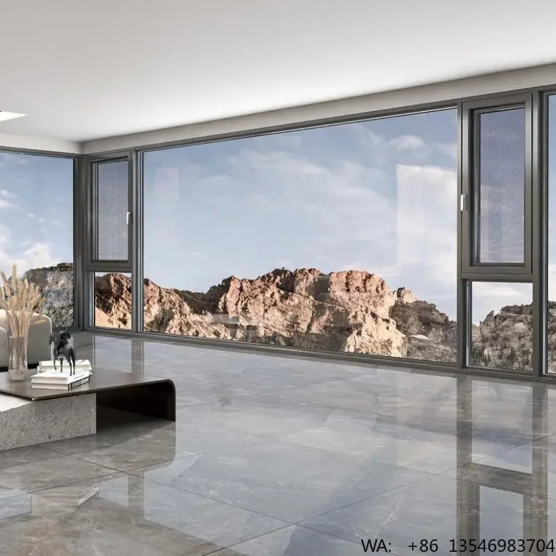 

Modern Casement Window Thermal Break Aluminum Frame for Residential and Project Use