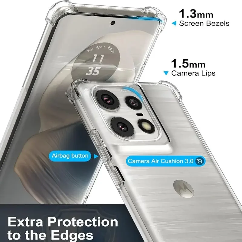 Shockproof Airbag TPU Case for Motorola Moto Edge 50 Pro Edge 50 Fusion Ultra Protective Cover Capa Fundas Coque