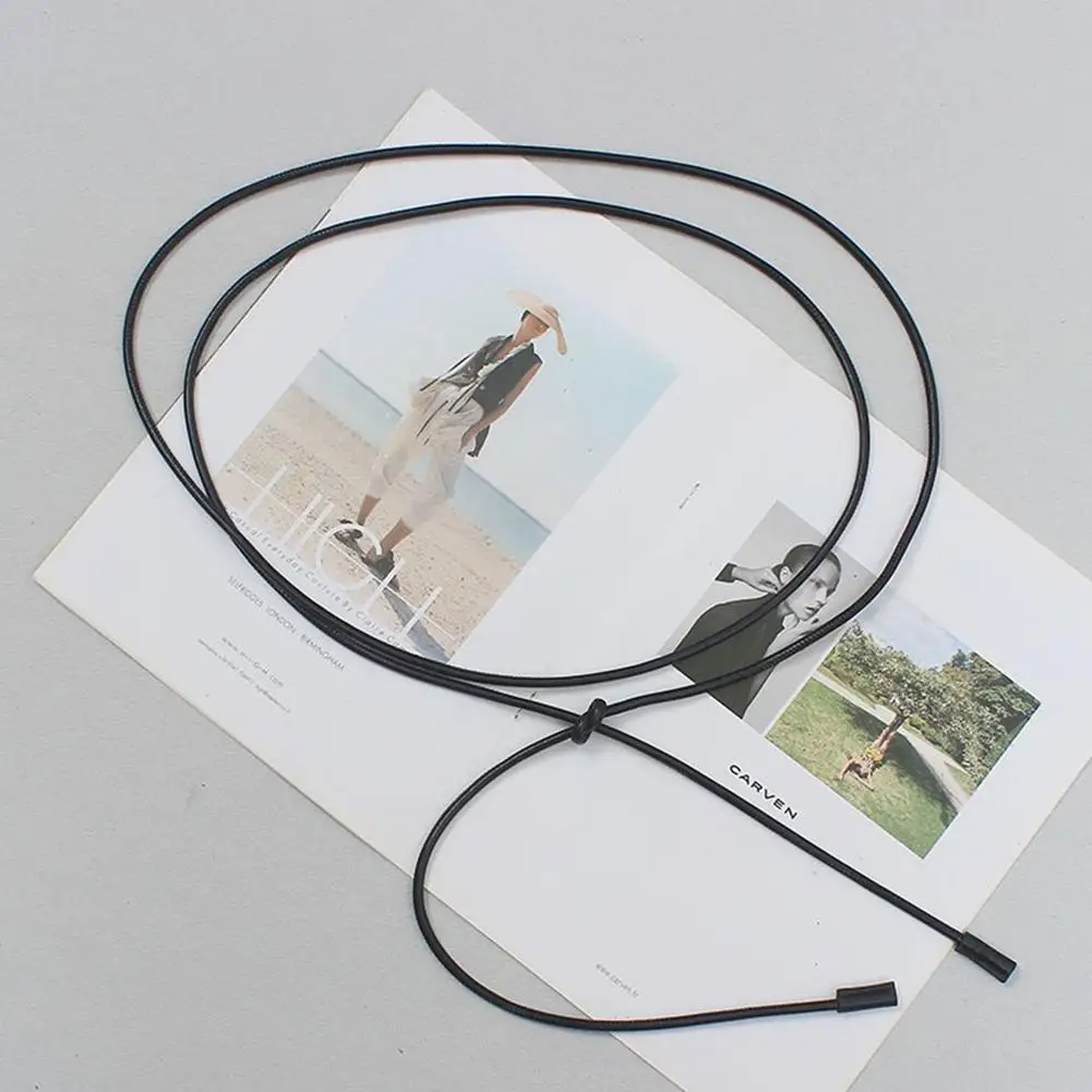 

Vintage Female Waistband Round Leather Rope Thin Belt Dresses Coat Decoration String Waist Belt For Women Solid Long Waist W1E9