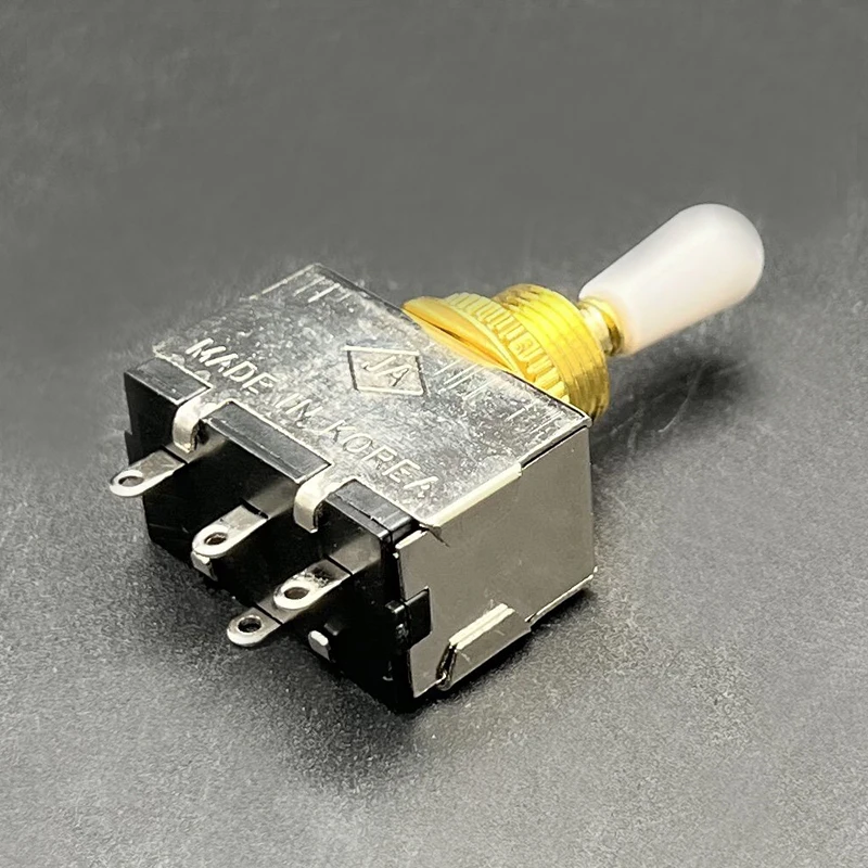 4Pcs 3-Way Pickup Sealed Selecting Toggle Switch for Electric Guitar Gold with Black/Cream/White Tip image 5