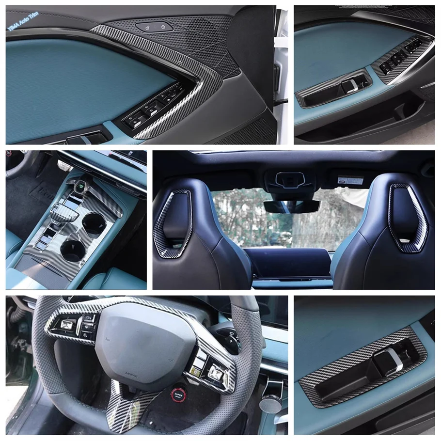 

Inner Door Sills Steering Wheel Air Vent Outlet Cover Gear Shift Head Window Lift Button Trim Fit For MG 7 MG7 2023 2024 2025