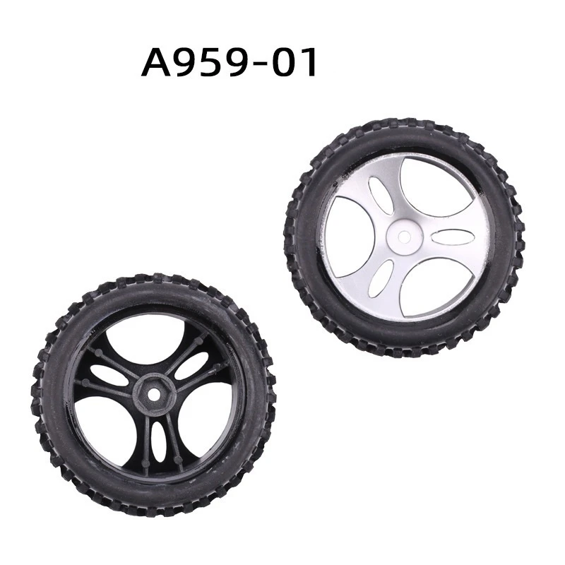 for Wltoys A959 A959-B A959-A A959-01 1/18 RC Car Spare Parts Accessories 2 Pcs Wheels Tires Tyre A959-01 Climbing Car