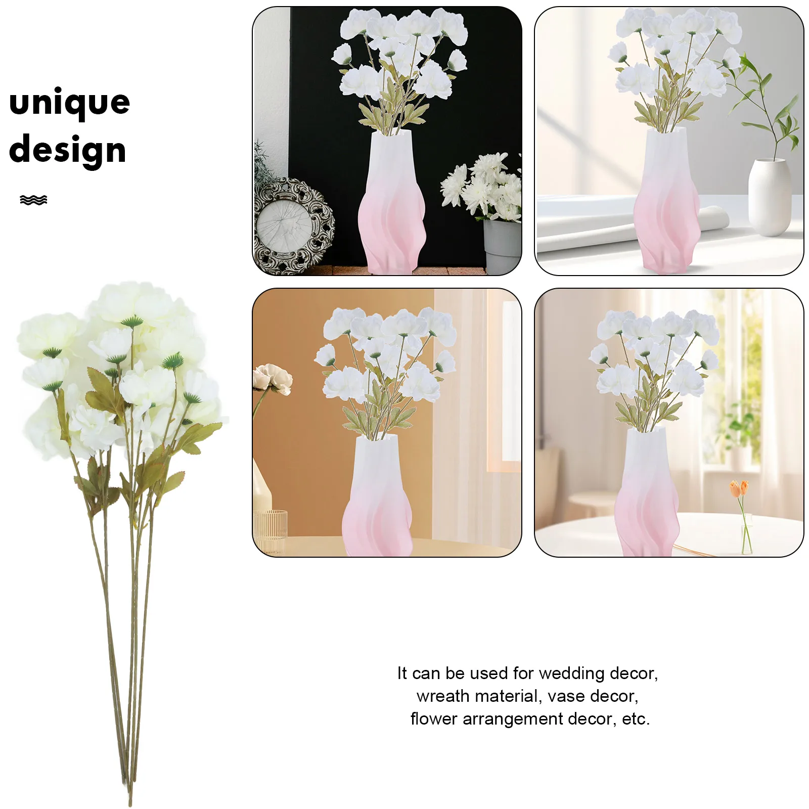 

Peony Bouquets Artificial Flower With Long Stem Lattice Fake Flowers Wedding Decor Bride