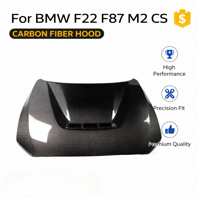 

Carbon Fiber Hood for F22 2 Series / F87 M2 (2014-2021) | CS Style Front Bonnet Replacement | OEM-Style Fit