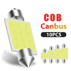 10x C5W C10W LED 31mm 36mm 39mm 42mm Festoon Bulb COB Led Car Interior Dome Light License Plate Luggage Trunk Lamp Universal