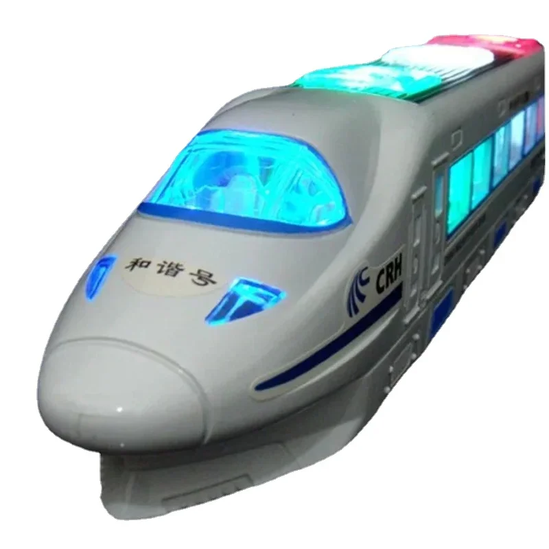 [ Funny ] Electric light and music Train Toy high-speed train goes around and changes directions on contact (Battery Powered)