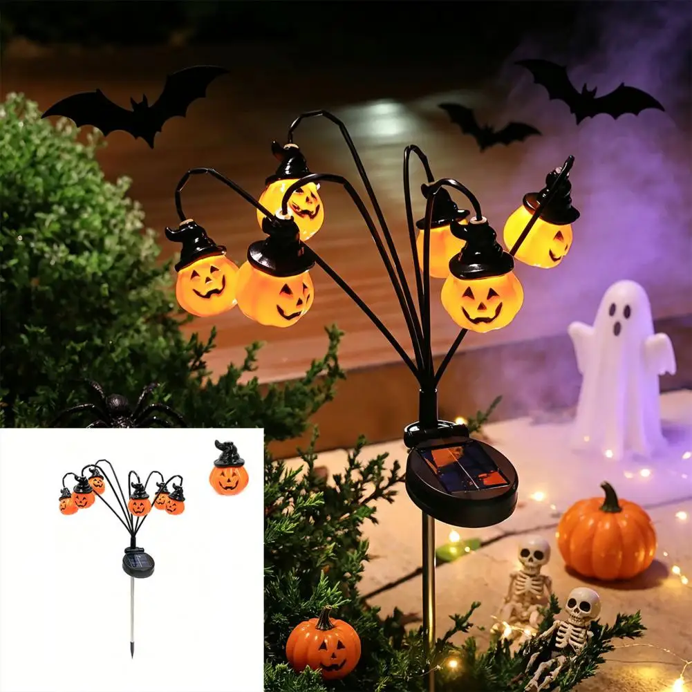 Solar Powered Halloween Decorations Outdoor Solar Garden Lights Halloween Solar Garden Lights Decorative Ghost Pumpkin for Yard