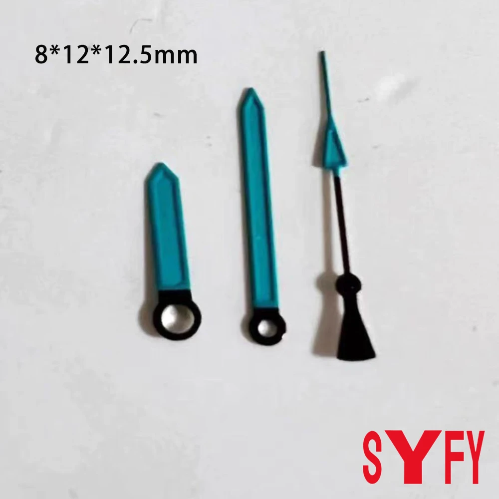 NH35 الأيدي الأحمر/الأخضر/البرتقالي/الفضة الساعات مؤشرات الأخضر مضيئة ساعة اليد لحركة NH35/NH36/4R/7S سبيكة ساعة لتقوم بها بنفسك أجزاء