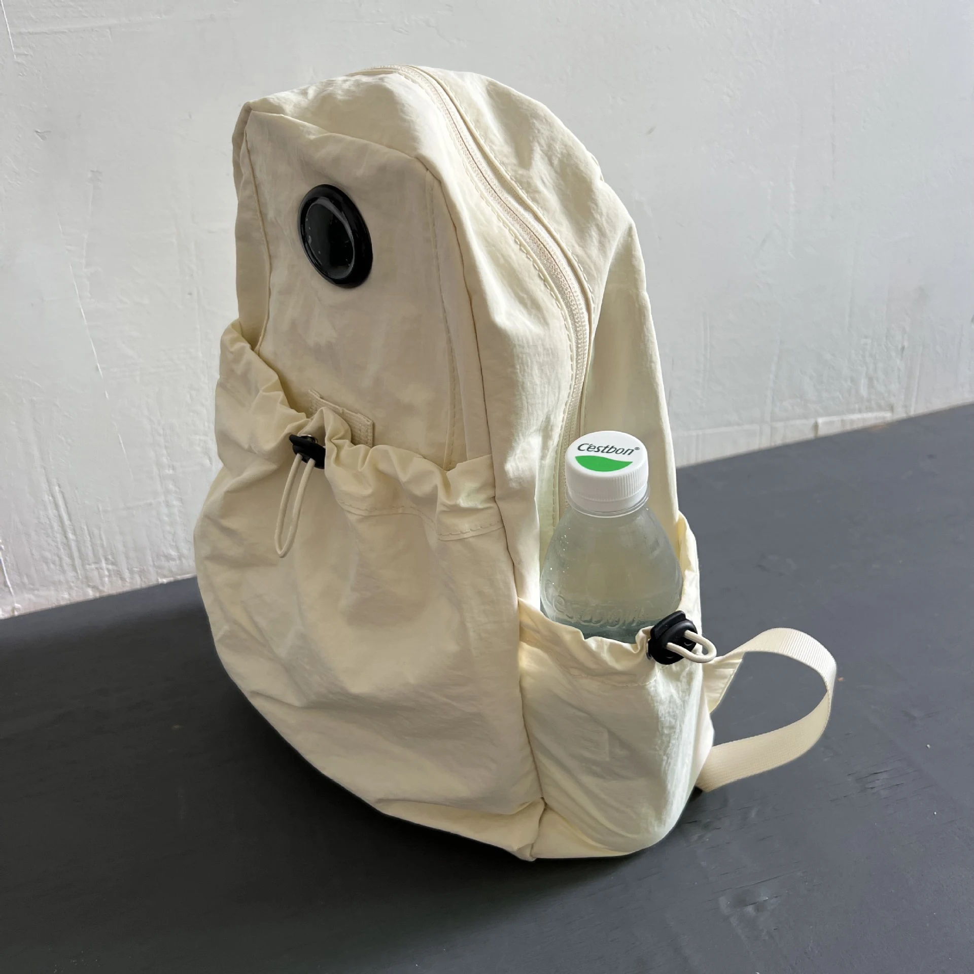 Large Capacity Backpack for College Student, Nylon, Lightweight, Casual, Academic, Solid Color