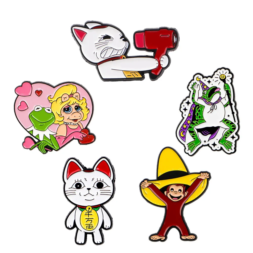 

Cartoon Monkey Soft Enamel Pin Lapel Pins for Backpacks Cute Children Brooch for Clothes Metal Badges Bags Jewelry Accessories
