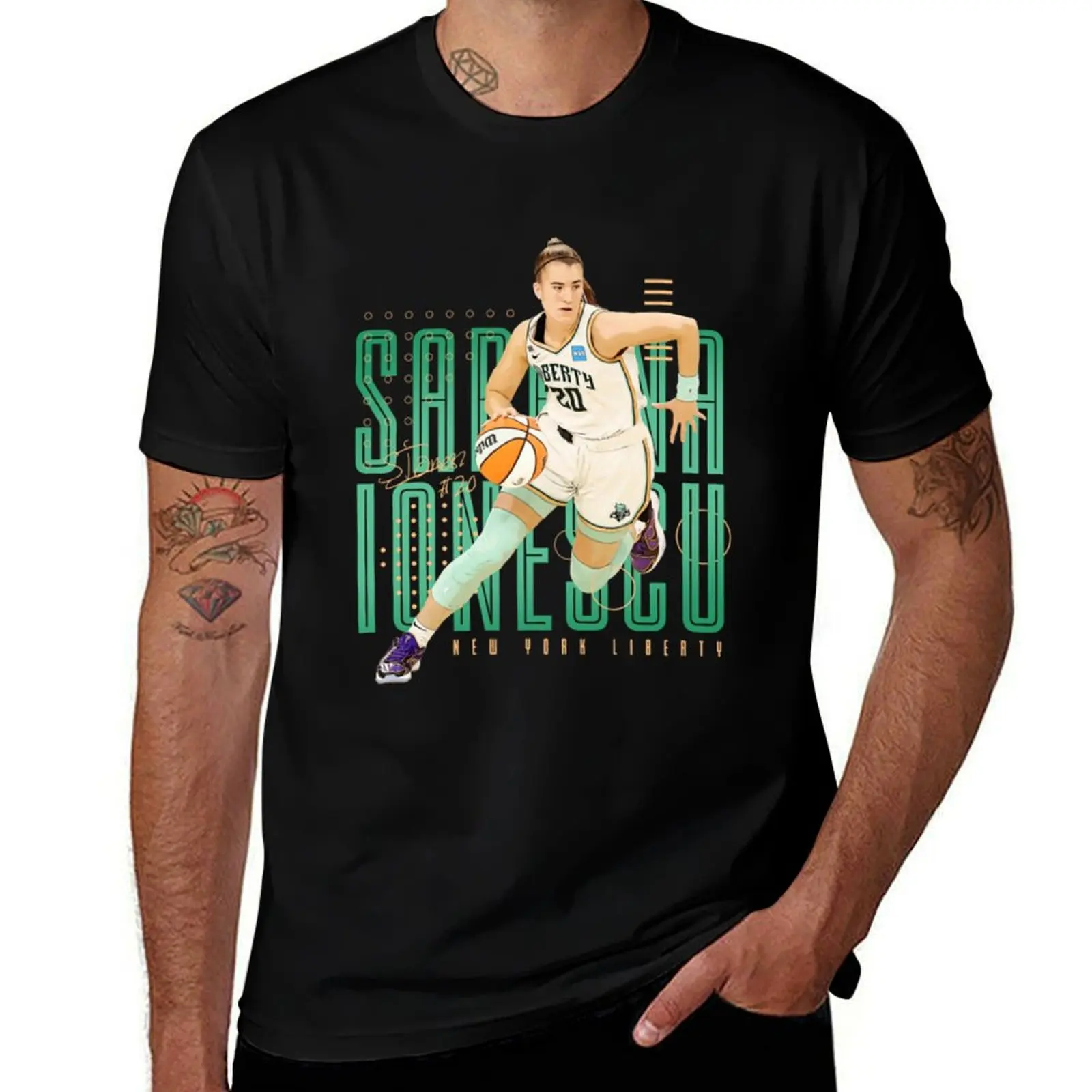 

Sabrina Ionescu T-Shirt shirts graphic tee T-shirts oversize vintage summer top fruit of the loom mens t shirts