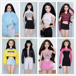 Conjunto de ropa/vestido de moda de edición limitada, camisa, abrigo, jeans, ropa para muñeca 1/6, traje para muñeca Barbie Xinyi FR ST OB de 30cm