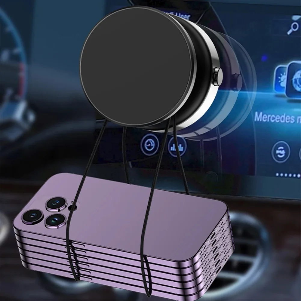 BLP-Car Magnetic Vacuum Phone Holder 360° Swivel Wireless Charging Bracket Dashboard Support GPS in Car For iPhone15 Samsung