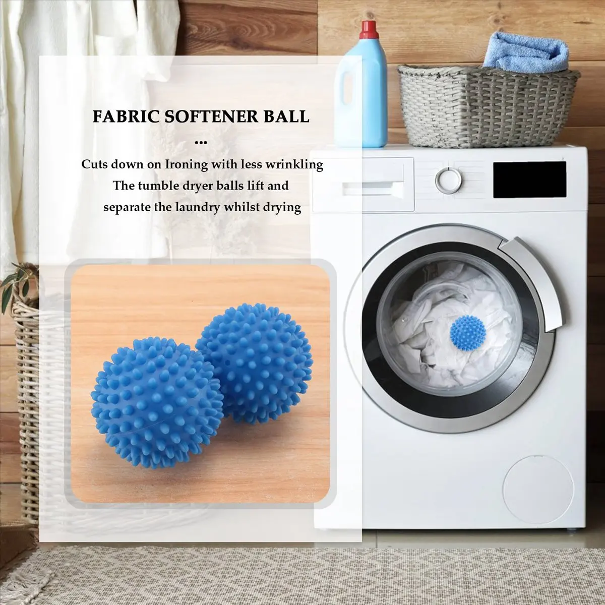 BHBL 6 x Blue Reusable Dryer Balls Ball