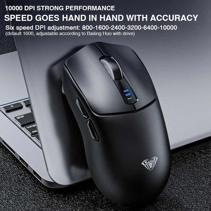 AULA SC580 Wireless Gaming Mouse Tri-mode Rechargeable Ergonomic Bluetooth Mouse 10000 DPI Bluetooth Mice for Office Gaming PC