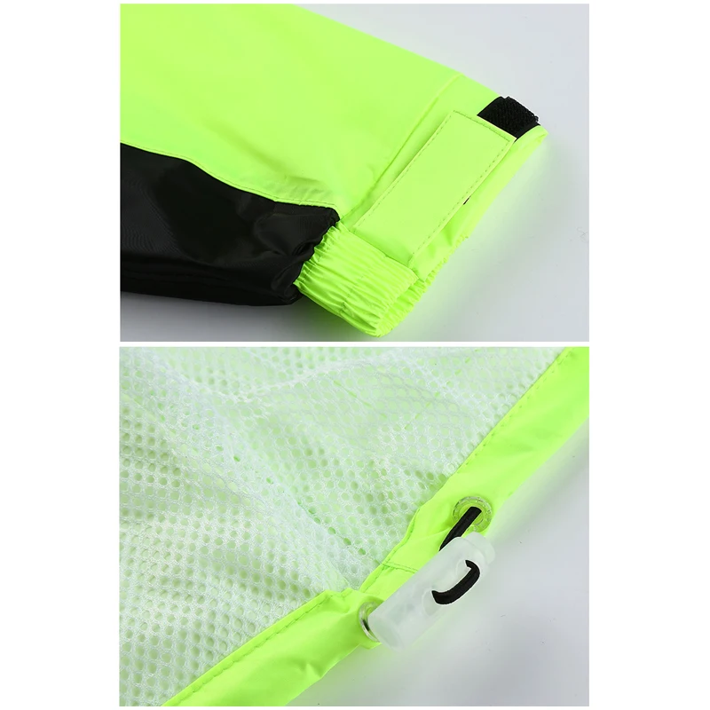 Men Raincoat Motor Split Rain Suits Reflective Waterproof Motorcycle Jacket Pants with Cap Chuva Moto Capa de Chuva Motociclista