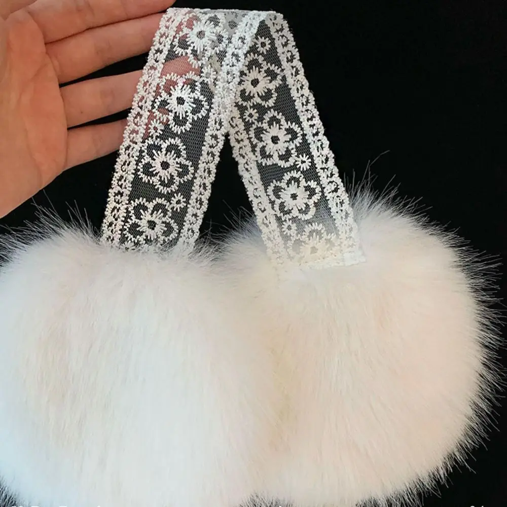 Cute Ear Cap Lace Plush Earmuffs JK Headwear Cold Proof Ear Cover Windproof Thicken Warm Ear Muffs Riding