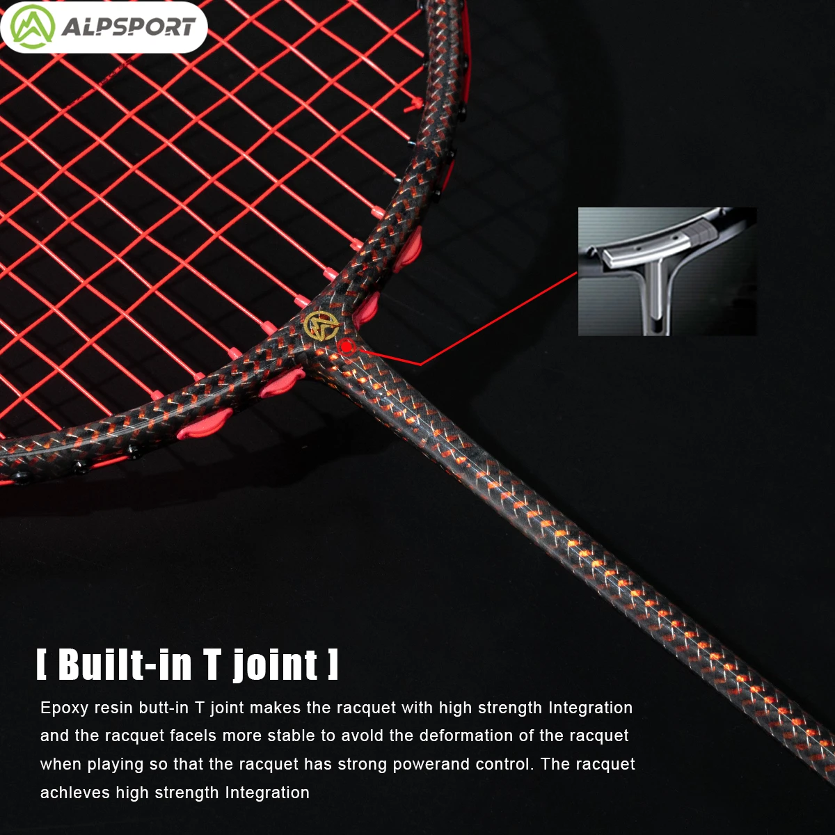 ALP K1 3U Offensive badminton racket Made of T800 high-hardness carbon yarn fiber and tungsten alloy Super offensive and durable