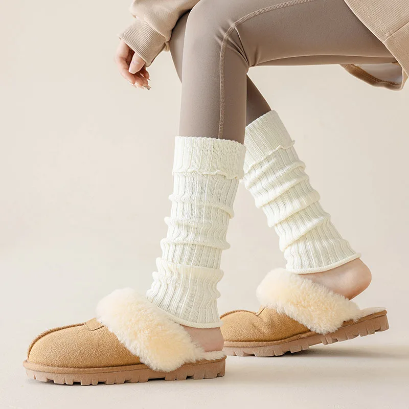 

Winter Socks Wooden Ear Foot Long Tube Cotton Warm Socks Boots For Women Stocking Fuzzy Leg Warmers Medias Termicas Mujer Medias