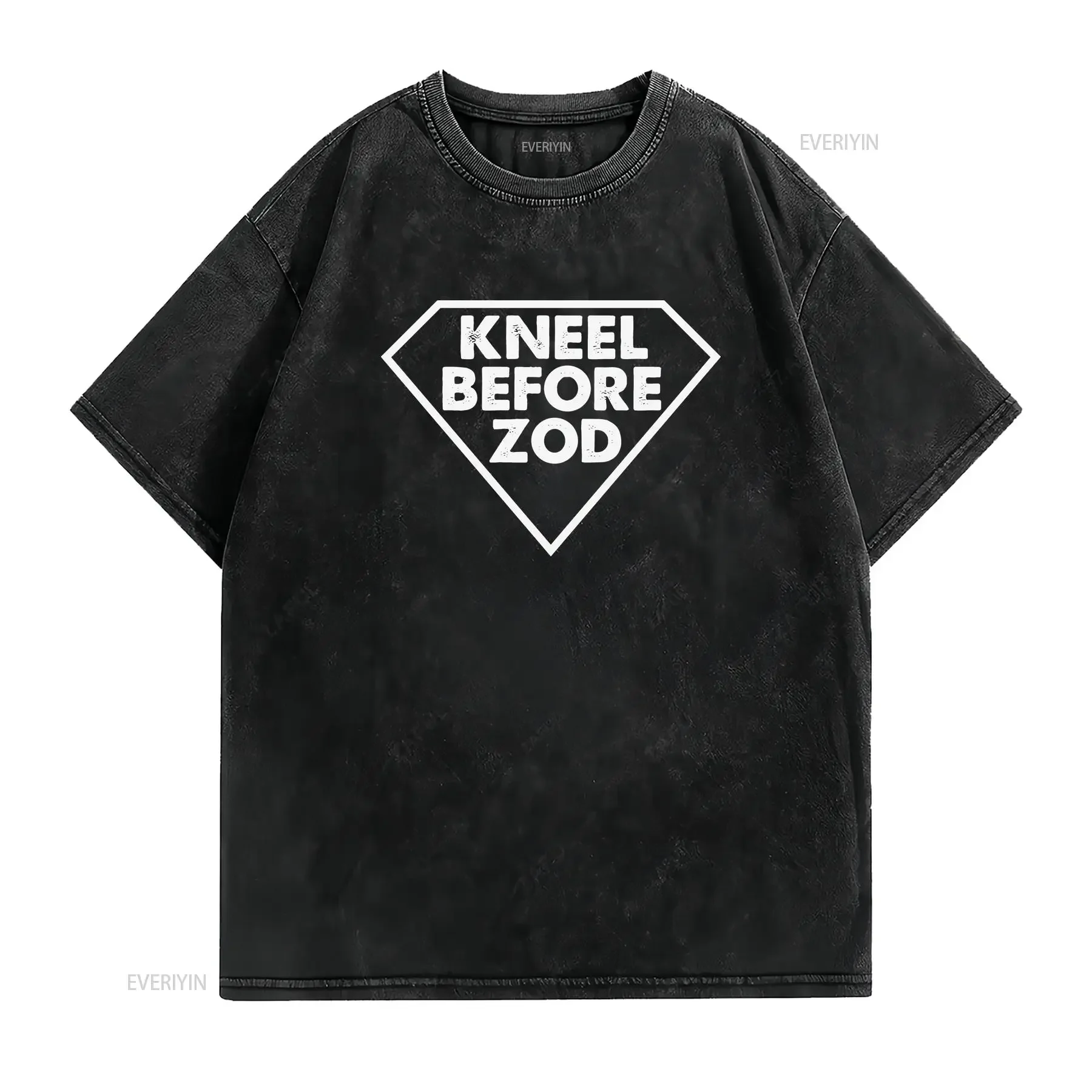 Kneel Before Zod Diamond Jersey  T Shirt Available in Larger Sizes vintage Washed Casual fashion homme Breathable Slightly