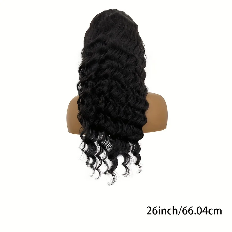 شعر مستعار بدانتيل أمامي مموج عميق للنساء ، شعر بشري ، كثافة ، HD شفاف ، انتزع مسبقًا ، 13x6