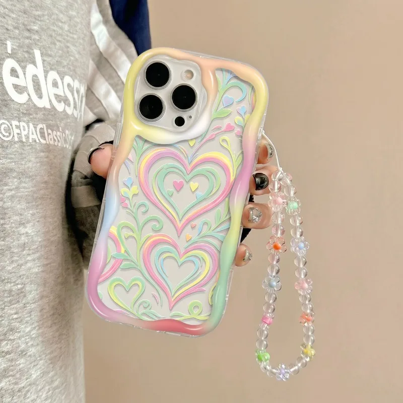 Heart With Flower Lanyard Phone Case for Samsung Galaxy S26 Ultra S25 S24 S22 S23 Plus FE A56 A55 A37 A36 A27 A26 A16 product photo
