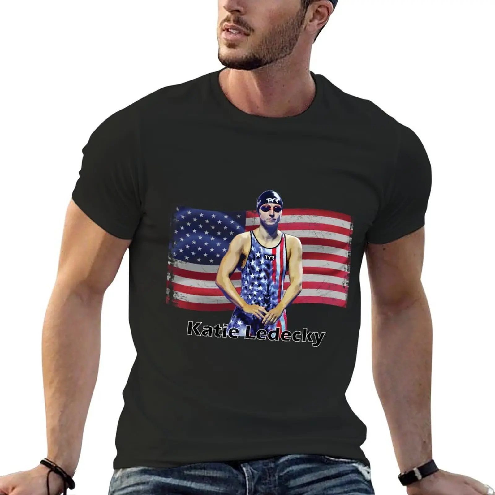 Katie Ledecky USA swimming team T-Shirt cotton graphic tees vintage graphic tee cute clothes funny t shirts for men