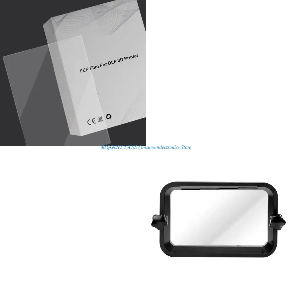 2 Pieces FEP Film Sheet 280x200mm High Transmittance Strength, 0.1mm Thickness