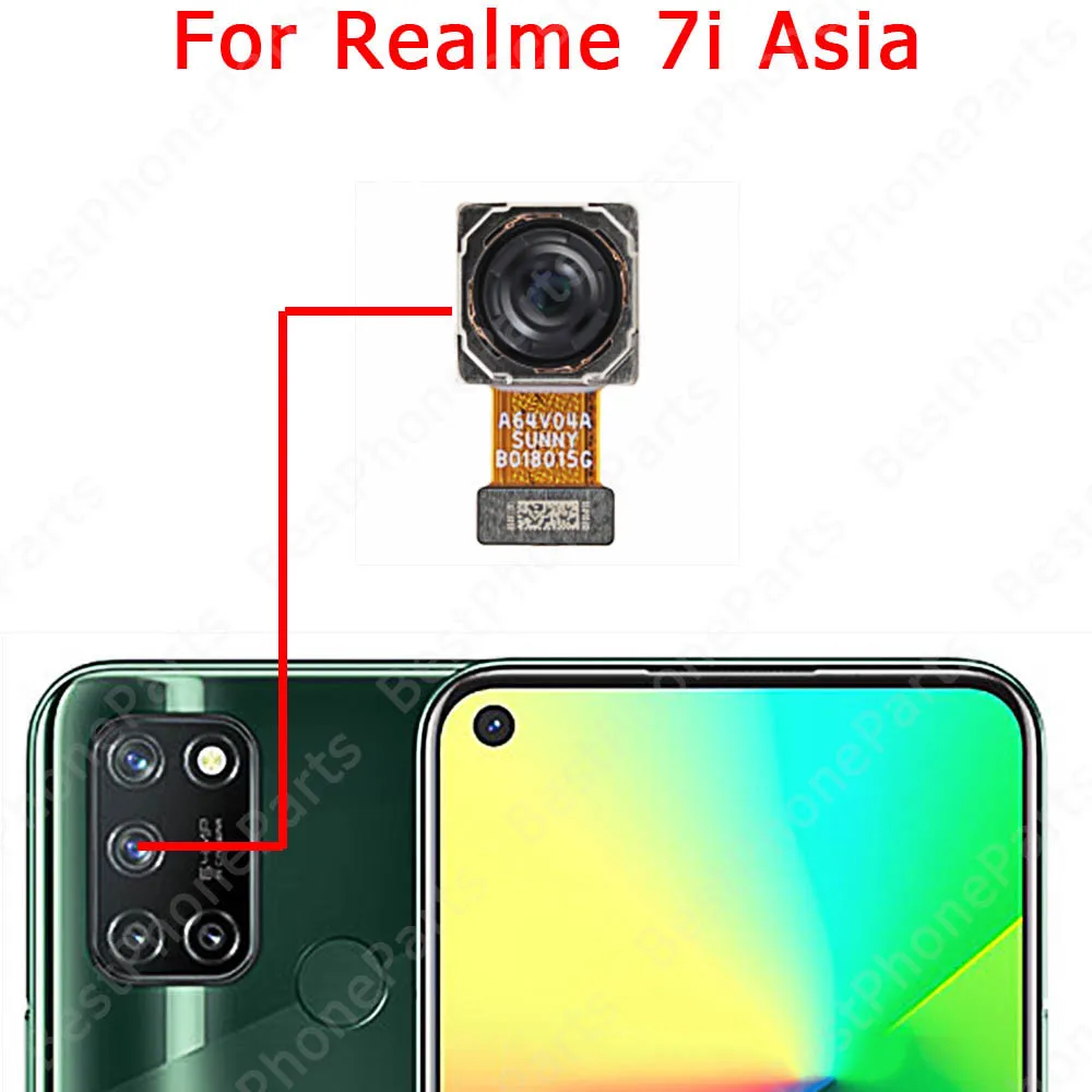 Front Backside Rear Camera For Realme 7 Pro 7i Asia 7Pro 5G Global Selfie Back View Facing Camera Module Replacement