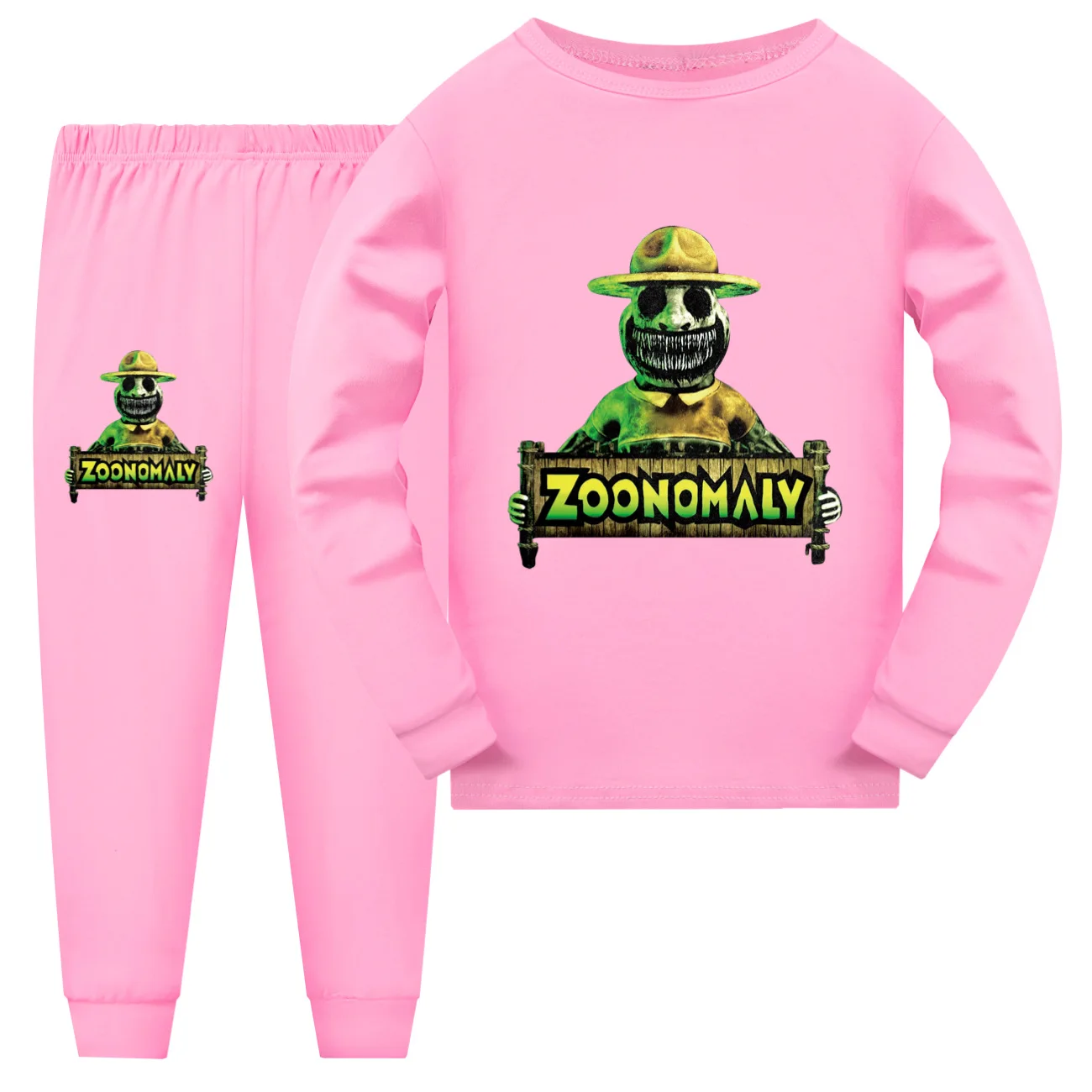 New Game ZOONOMALY Clothes Kids Cartoon Pajama Sets Junior Boys Long Sleeve Tops Pants 2pcs Sets Baby Girls Nightwear 4-14 Years