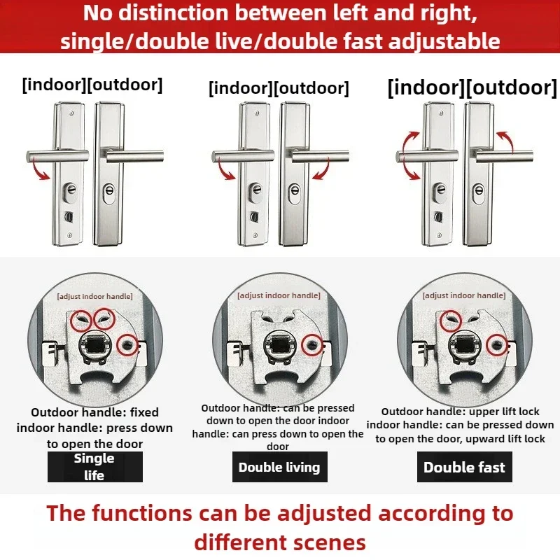 

New Apartment Room Wood Door Lock Set House House Interior Door Bedroom Furniture Security Lock For Home Doors With Key