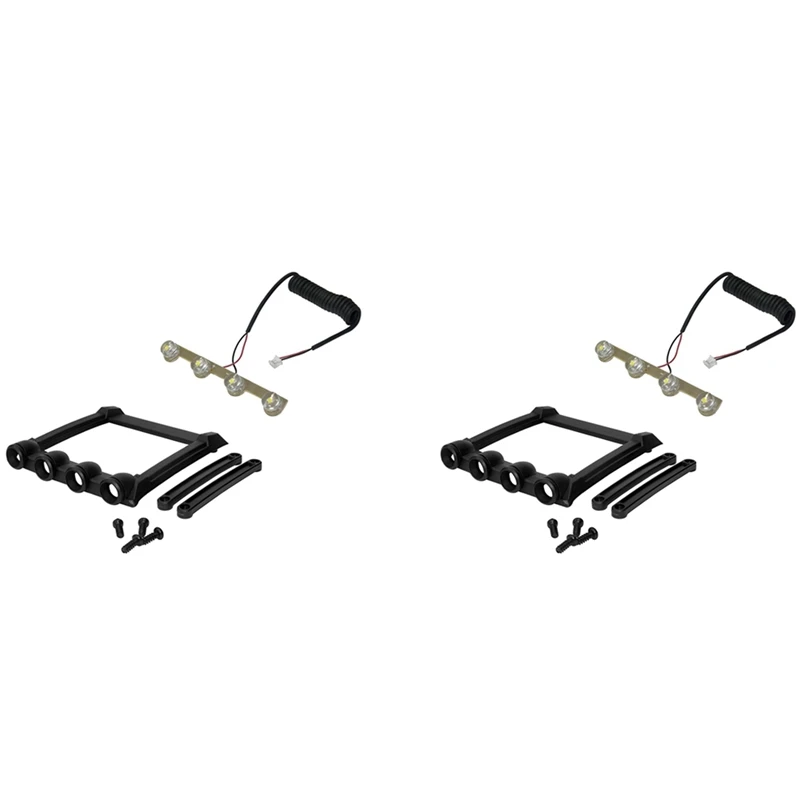 2X RC Car Roof Lamp And Light Stand For HBX HAIBOXING 901 901A 1/12 RC Car Upgrades Parts Spare Accessories