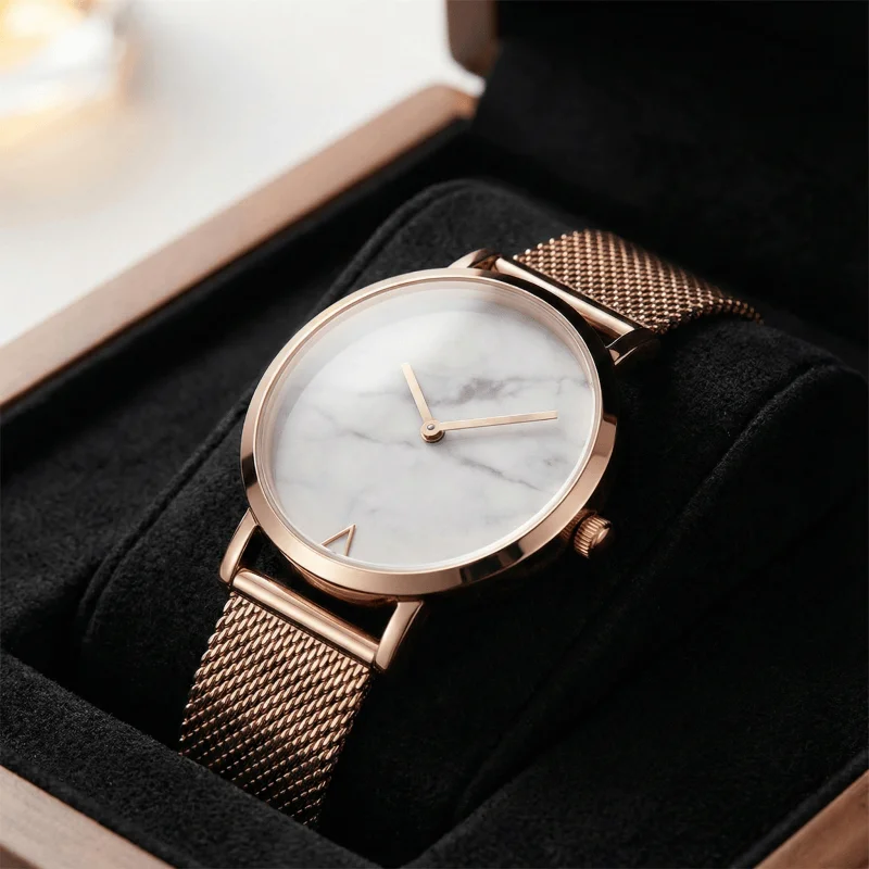 Simple Elegant Ladies Watch Luxury Analog Quartz Watches for Woman Metal Mesh Belt Fashion Women Watch Female Clock Reloj Mujer