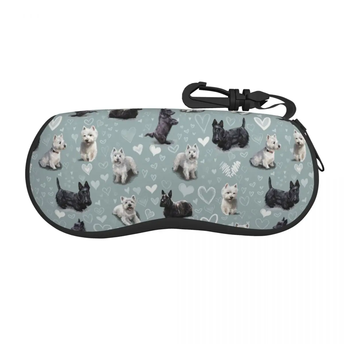 Custom Westies And Scottie Dogs Glasses Case Fashion Scottish Terrier Shell Eyeglasses Case Sunglasses Box