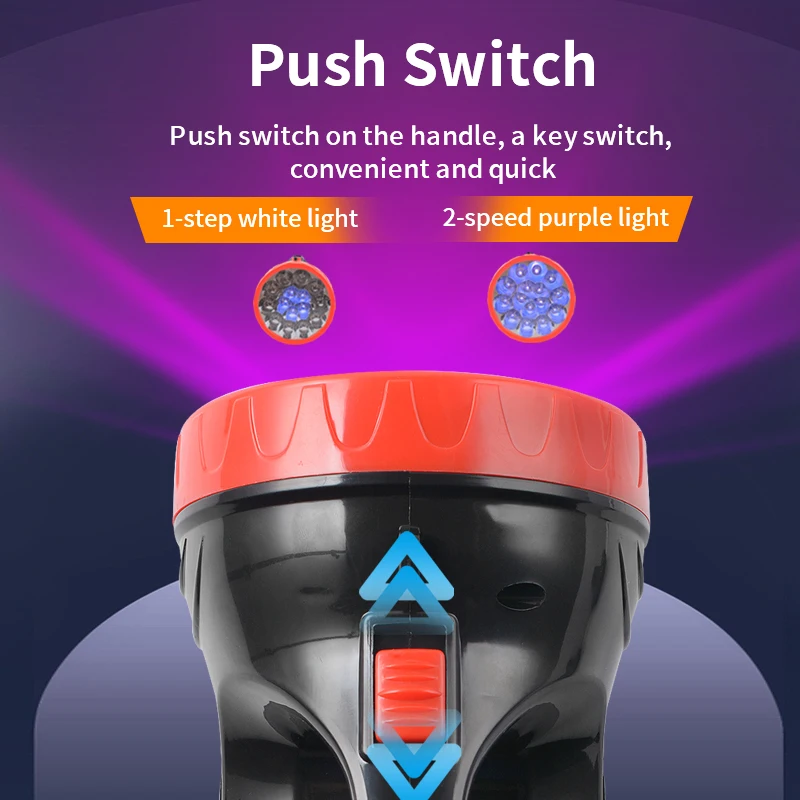 LED Purple Searchlight Catch Scorpion Lighting Flashlight Outdoor Waterproof And Rechargeable