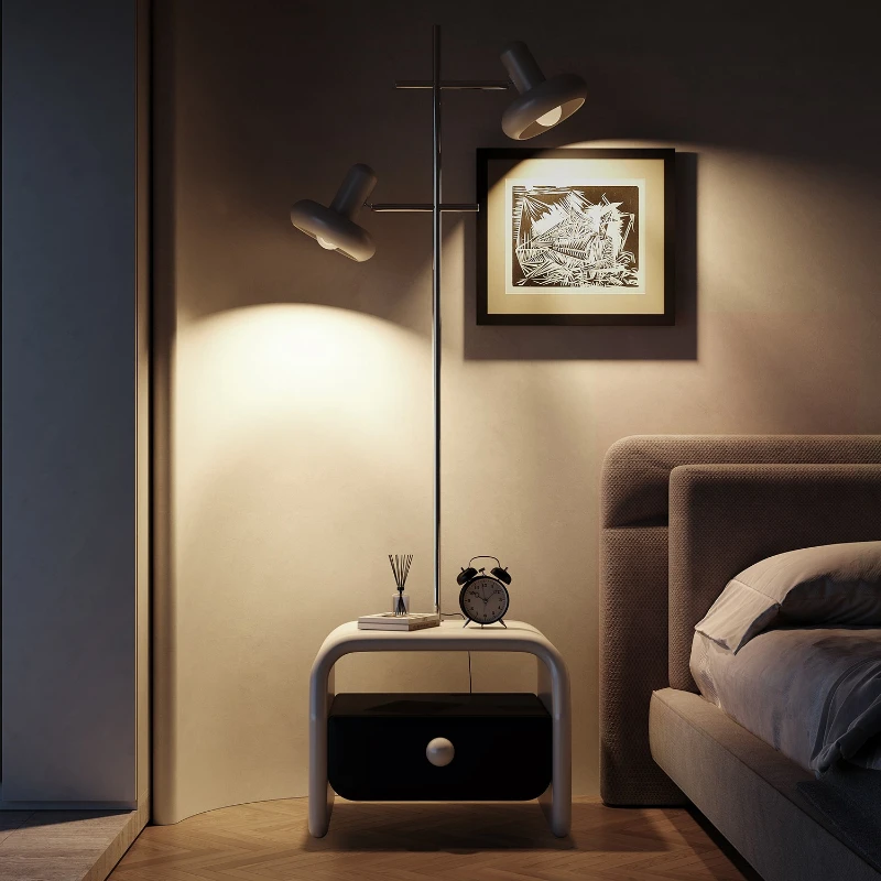 Integrated retro floor lamp atmosphere high sense light luxury bedroom living room