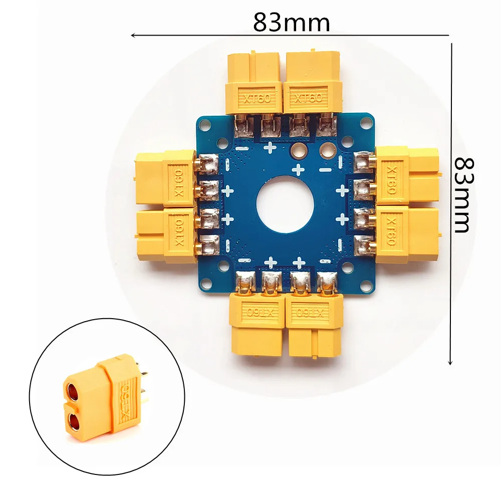 RC Multirotor XT60 Stecker ESC Stromverteilung Anschlussplatine mit XT60 Kabel für RC FPV MultiCopter Quadcopter Flugzeuge – Detail 1