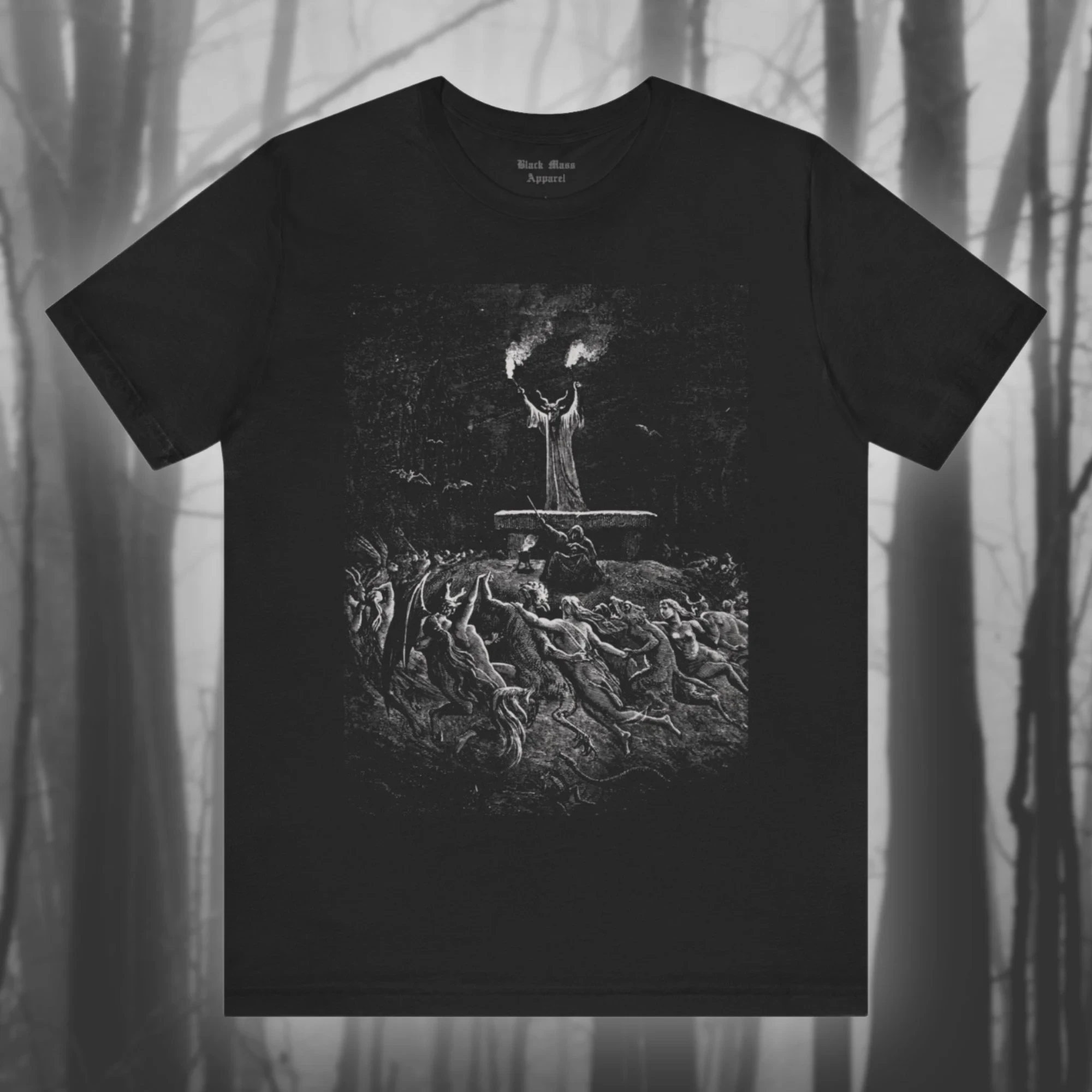 La Danse Du Sabbat, Arte Emile Bayard, Camisa Oculta Vintage, Camiseta Assustadora, Camiseta Gótica, Sabbath, Camisa Witchy Camiseta de Manga Curta