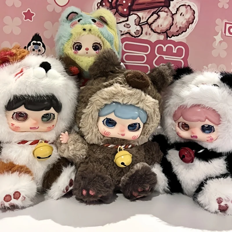 

Горячая подлинная виниловая кукла серии «Три кошки и собаки», плюшевая глухая коробка, милый кулон, украшение, фигурки, подарок на день рождения, в наличии