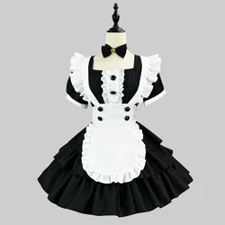 Japanese Anime Cosplay Costume High Quality Black White Maid Outfit Apron Dress Plus Size Women Sexy Lingerie Stage Uniform New