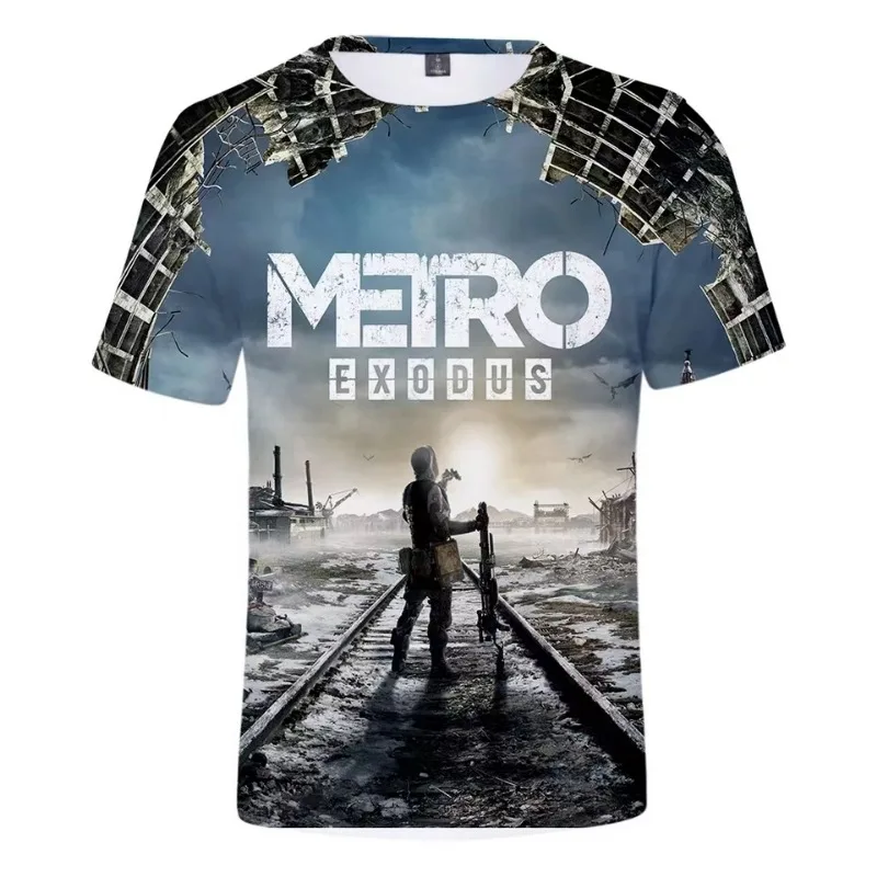 2024 New  Game Metro Exodus 3D Print T-Shirt Men/Women Summer Fashion Short Sleeves Men Women Casual Trendy T Shirts Oversized