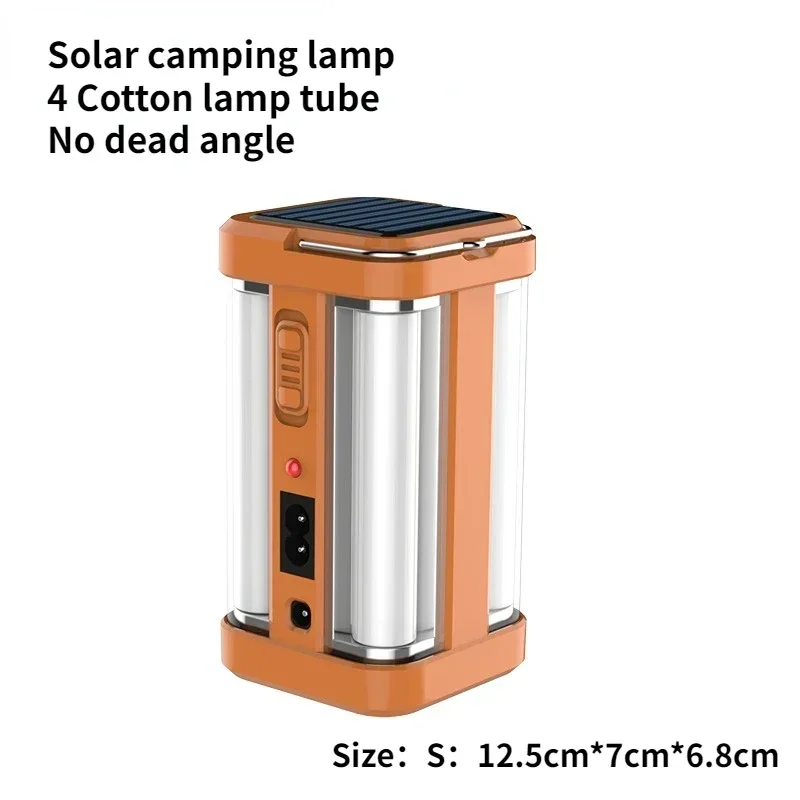 USB Rechargeable Solar LED Camping Light, Outdoor Tent Lamp, Portable Lanterns, Emergency Lights for BBQ, Hiking