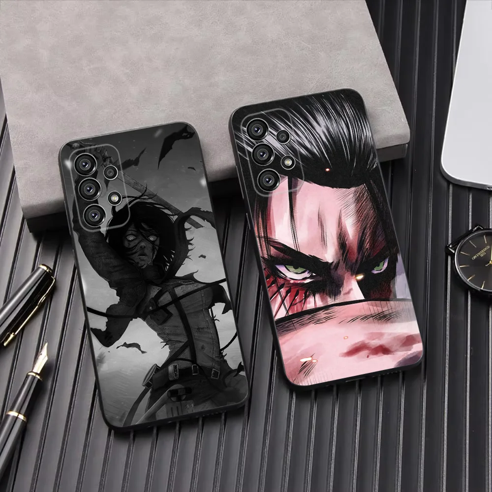 Attack On T-Titan  Phone Case For Samsung Galaxy A13,A21s,A22,A31,A32,A52,A53,A71,A80,A91 Soft Black Shell