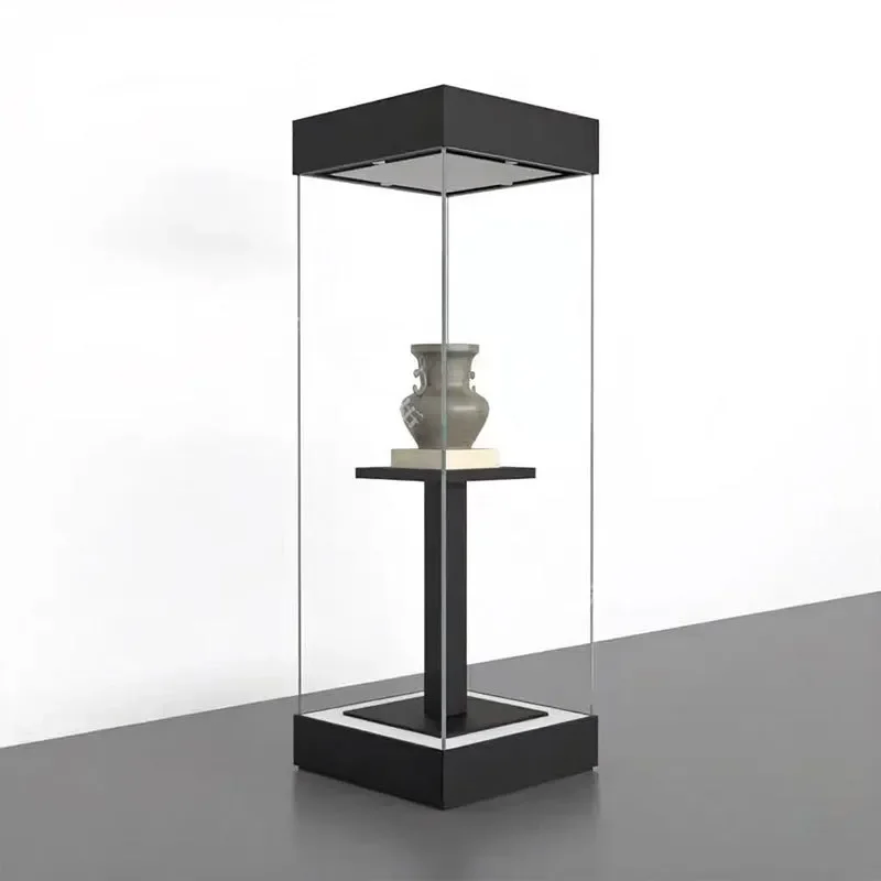 Custom Museum Display Cabinet Constant Temperature and Humidity Control High Wall Mounted Showcase for Cultural Relics