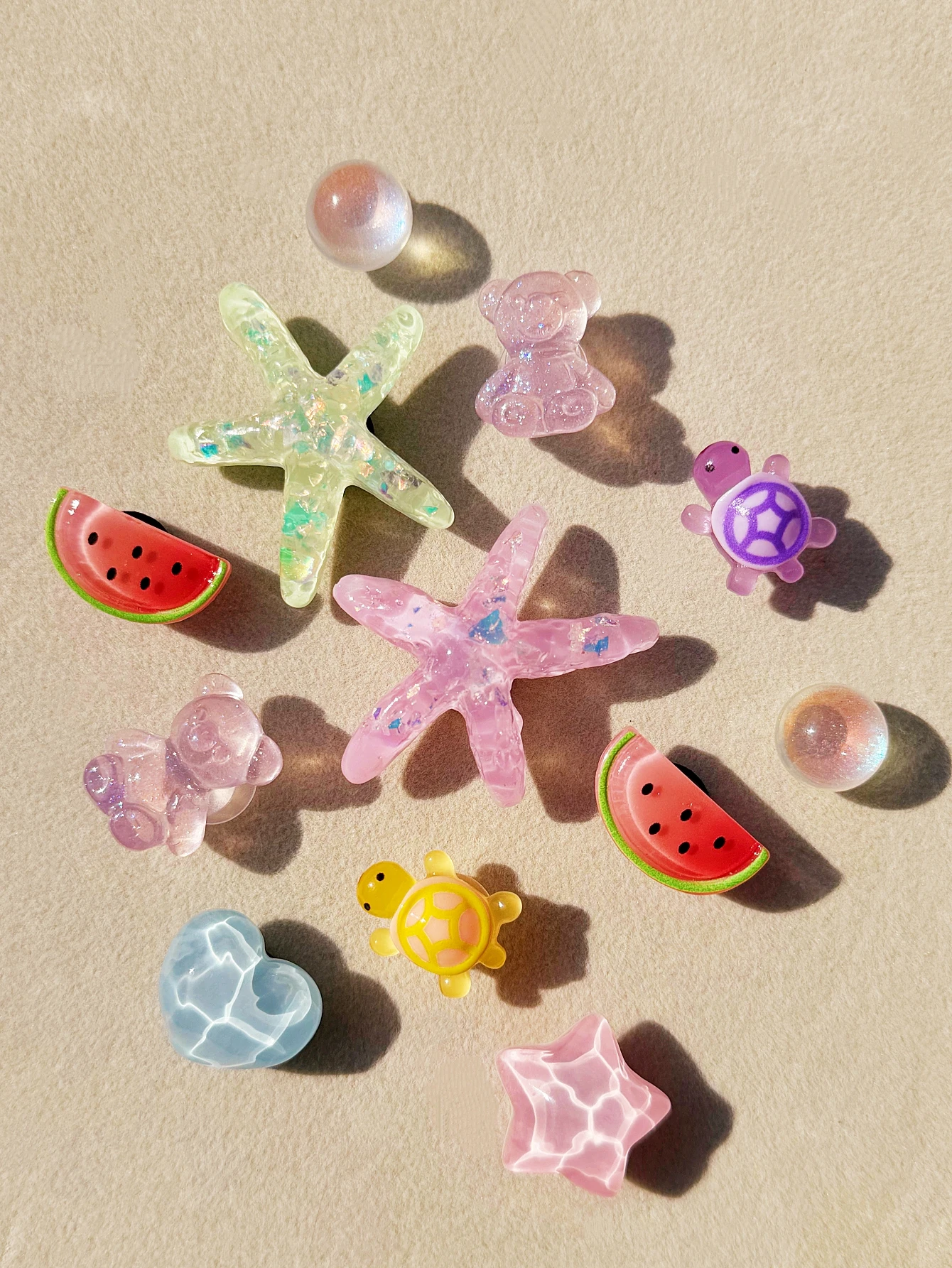 12-piece multi-color marine life shoe decoration DIY casual 