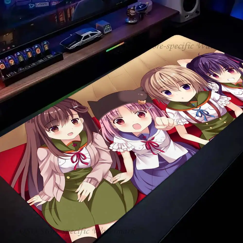 Anime School-Live Mousepad Non-slip Suitable For Office Computers Laptops E-sports Game Desk Mats XXL Keyboard