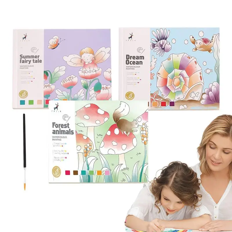 

Drawing Doodle Coloring Book Creative Painting & Coloring Books Brushes Included Multifunctional Doodle Book For Artistic